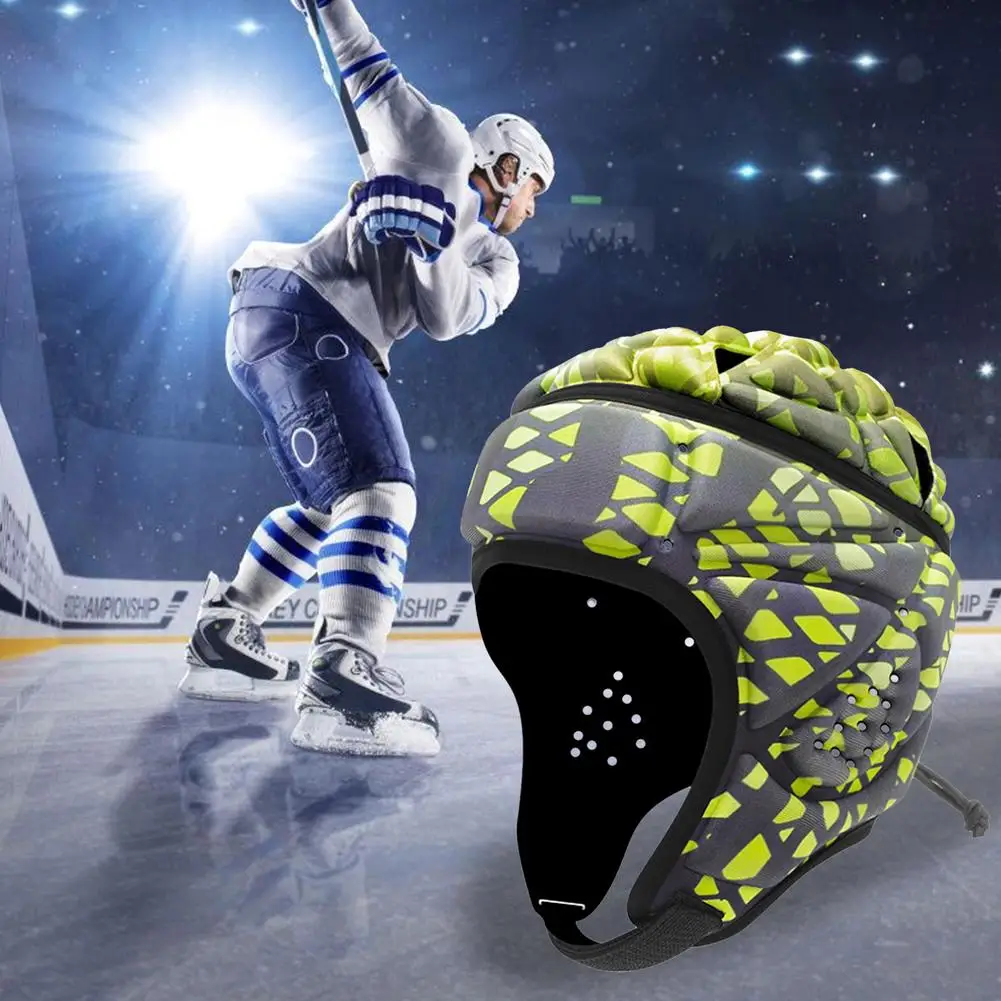 Football Rugby Padded Helmet Goalkeeper Soft Head Guard Anti-collision Cap Sponge Lycra Hockey Roller Skating Headgear