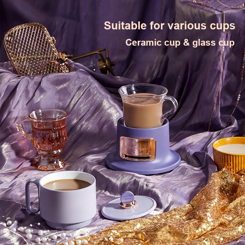 220V ถ้วยแก้วกาแฟ PTC เครื่องทำความร้อน Pad อุ่นสำหรับ Office Home Desktop โดยใช้ไฟฟ้าเครื่องอุ่นเครื่องดื่มสำหรับโกโก้ชาน้ำนม