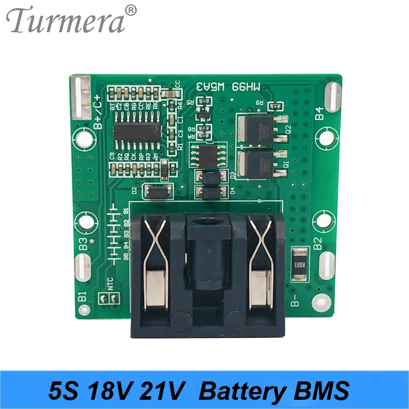 Turmera New 5S 18V 21V 30A BMS 18650 Lithium Battery Protection Board for 20V 24V Electric Drill Shura Screwdriver Battery Use