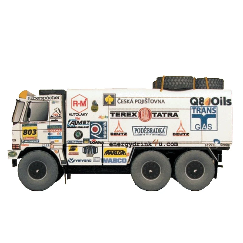 TATRA 815 VD 13 350 6X6.1 Truck 1:53 Dakar Rally Mini Origami Art 3D Paper Model Papercraft DIY Adult Handmade Craft Toys ZX-039