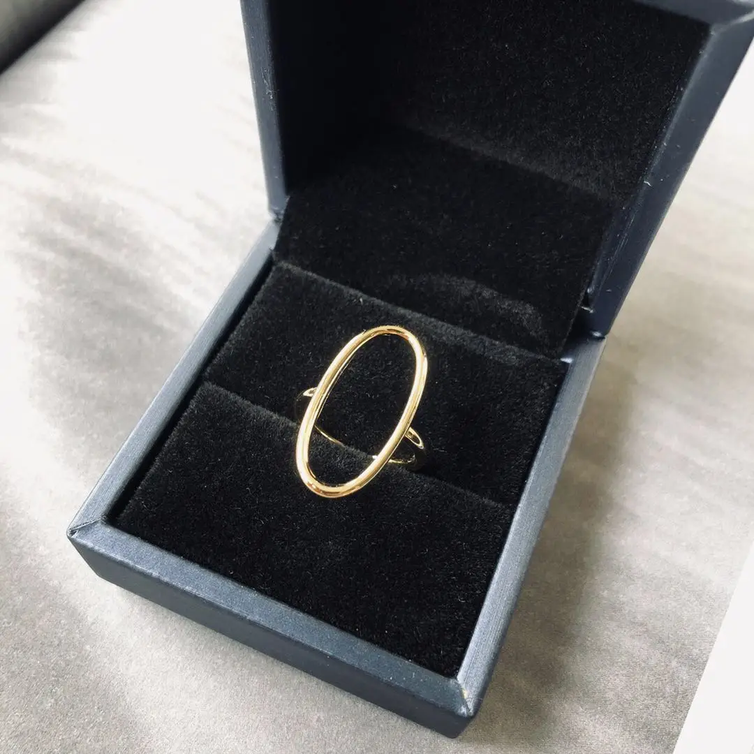 Simple Circle O Open Adjustable Size Rings For Women Wedding Engagement Party Gifts