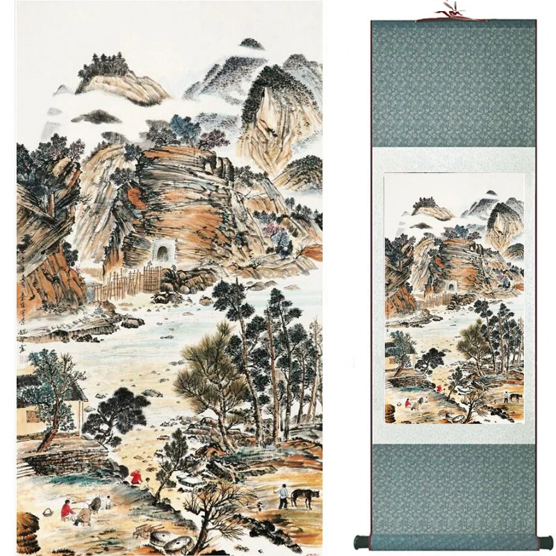 

landscape painting Home Office Decoration Chinese scroll painting Mountains and river painting 2019081220