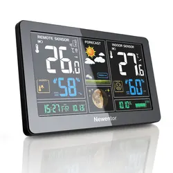 Newentor Q3 stazione meteorologica Wireless sensore esterno interno sveglia calendario calendario umidità temperatura barometro igrometro