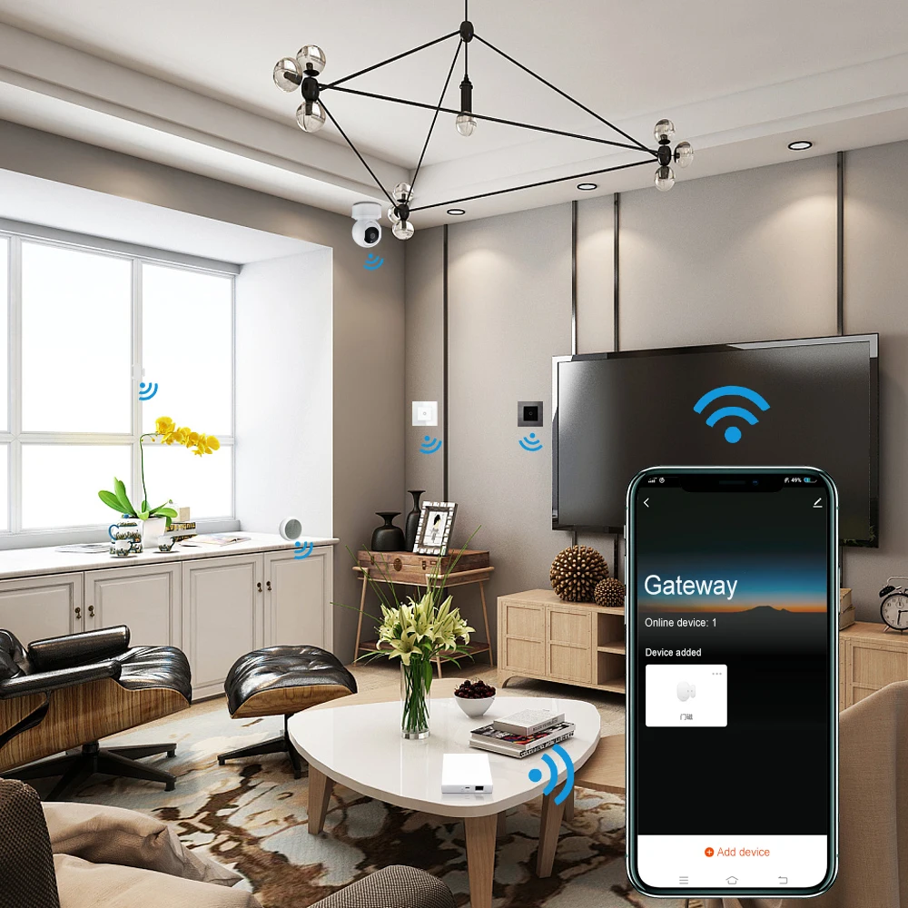 Tuya ZigBee 3.0 Gateway Hub LAN com e sem fio Smart Home Center Bridge App Controle remoto Tuya Subdevice Signal Stable Works with Google Home Alexa