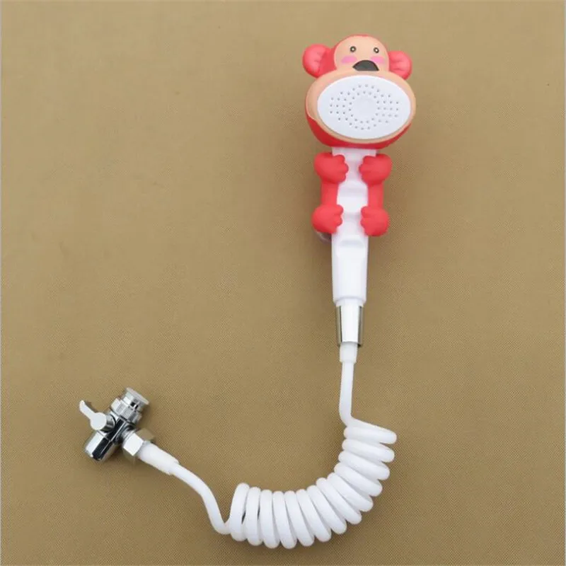 Cartoon Bathroom Sink Water Faucet External Shower Head Toilet Flush Extension Tap Small Nozzle Wash Hair Shower For Children