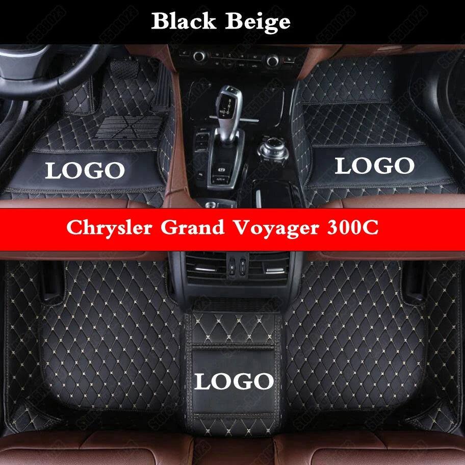 All Weather Custom Car Floor Mats for Chrysler Grand Voyager 300C Best Luxury Leather Cargo Foot Mat Auto Sedan Carpet Rugs Pads