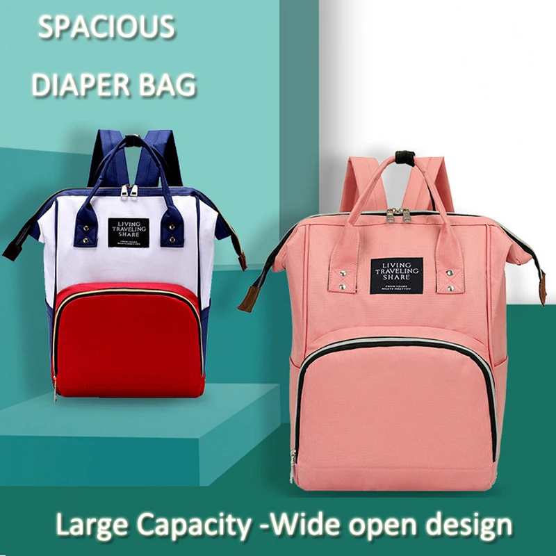 

Waterproof Diaper Bag Large Capacity Durable and Stylish Mommy Backpack Baby Nappy Bags with Multi-Function