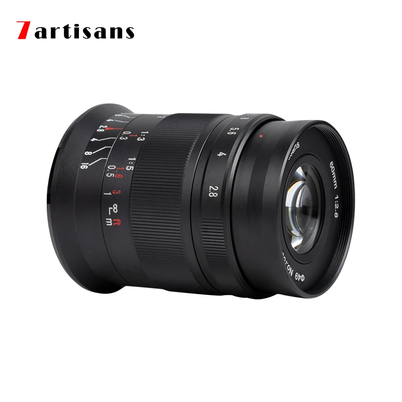 7artisans APS-C Cameras Lens 60mm F2.8 II 1:1 Magnification Macro Manual Focus Fixed Lens for Sony E Fuji X Nikon Z M4/3 EOS-M