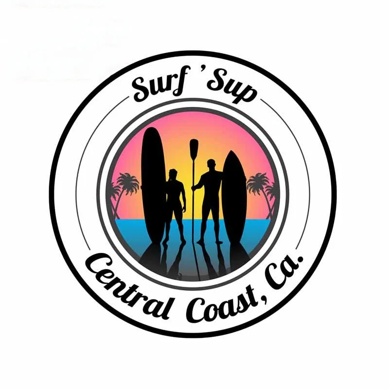 

for Surf Sup Central Coast Windshield Car Stickers Refrigerator Decal Trunk Waterproof Assessoires N170