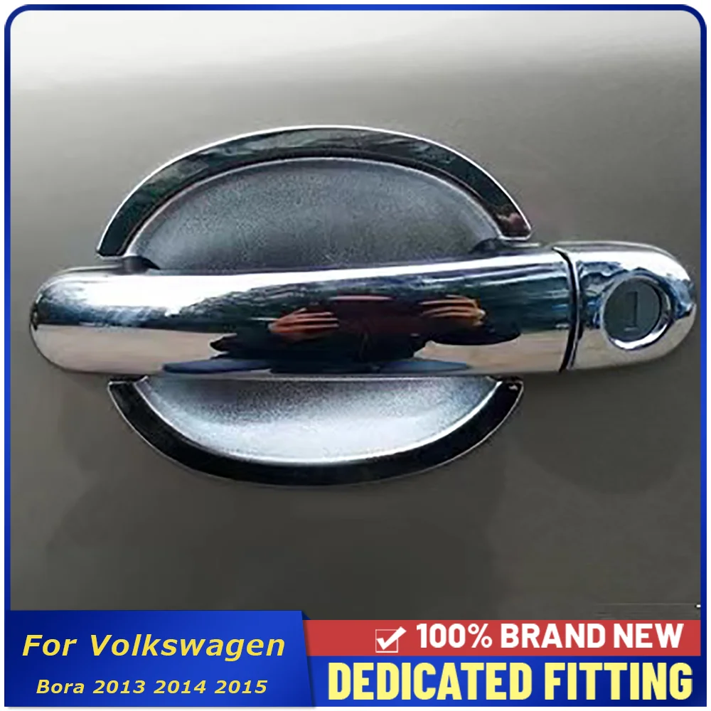 Fit For Volkswagen Bora 2013 2014 2015 ABS Chrome Car Outer Door Handle and Outer Bowl Decorative Frame Stickers