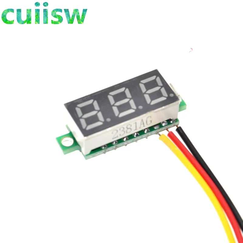 0.28 بوصة تيار مستمر 0-100 فولت 3-Wire مقياس مصغر الجهد متر الفولتميتر LED عرض لوحة رقمية الفولتميتر متر كاشف رصد أدوات #4
