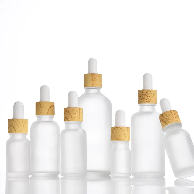 5/10/15/20/30/50/100ML Glass Essential Oil Dropper Bottle Transparent Frosted Cosmetic Refillable Serum Dropper Container 10pcs