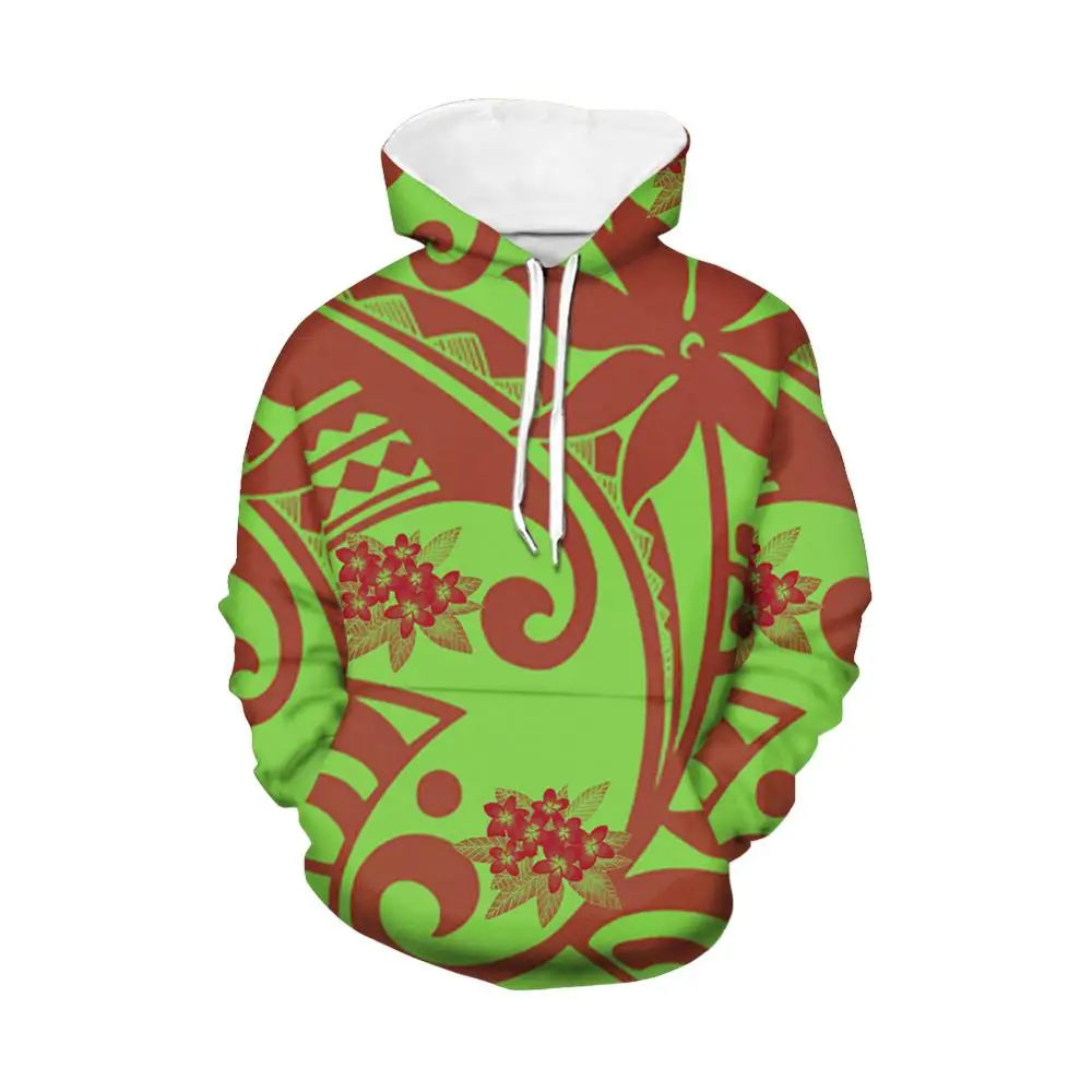 Customized Polynesian Women's Hooded Hoodie Printed Hawaii Plumeria Casual Oversized Hoodies Fall Men's Hoodies & Sweatshirts