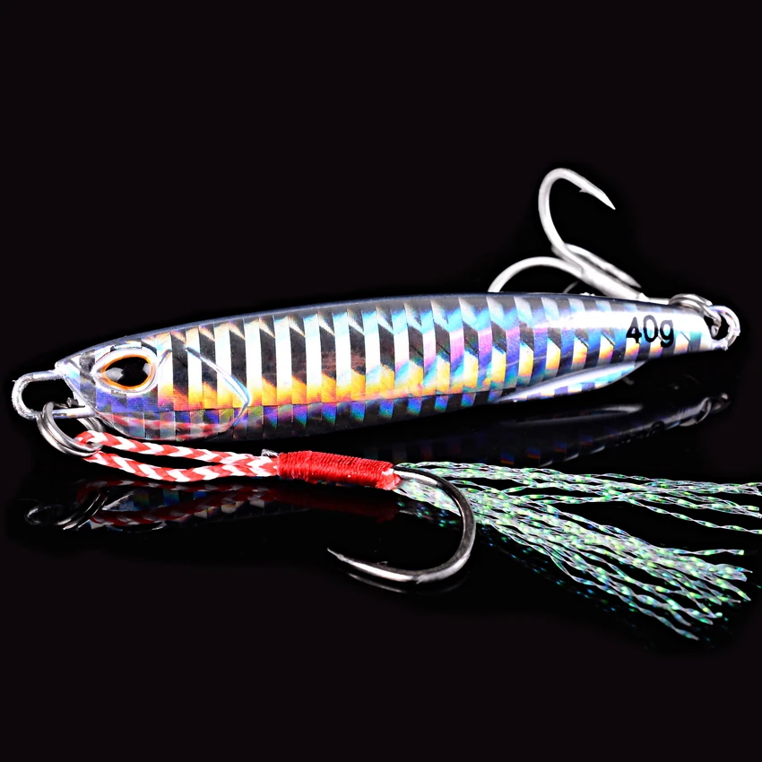 1pcs Metal Jig Slower Long Fishing Lure Slow Cast Jigging Spoon 10g 15g 20g 30g 40g Artificial Shore Lead Metal Bait Sea Tackle