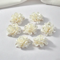 2020 Newest 30pcs/lot resin petal handmade winding rounds shape flowers shape charms diy jewelry garment hair accessory