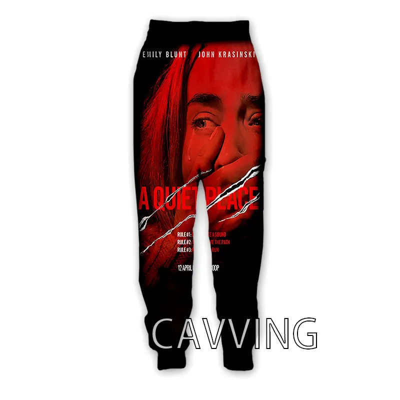 

CAVVING 3D Printed Movies A Quiet Place Casual Pants Sports Sweatpants Straight Pants Sweatpants Jogging Pants Trousers