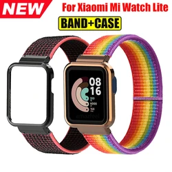 Nylon Strap For Xiaomi Mi Watch Lite Smart watch Bracelet Redmi Watch 2 Metal Case Protector Xiaomi Mi Watch Lite bumper frame