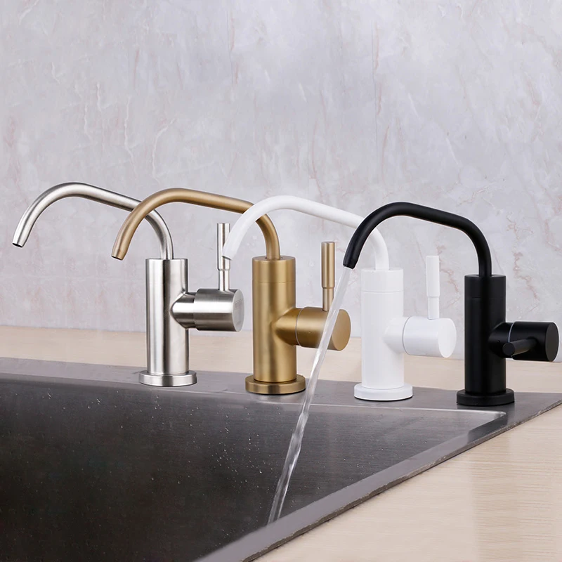 Depuratore d\'acqua monocomando per lavello con filtro ad osmosi inversa per acqua potabile diretta da cucina in acciaio inossidabile
