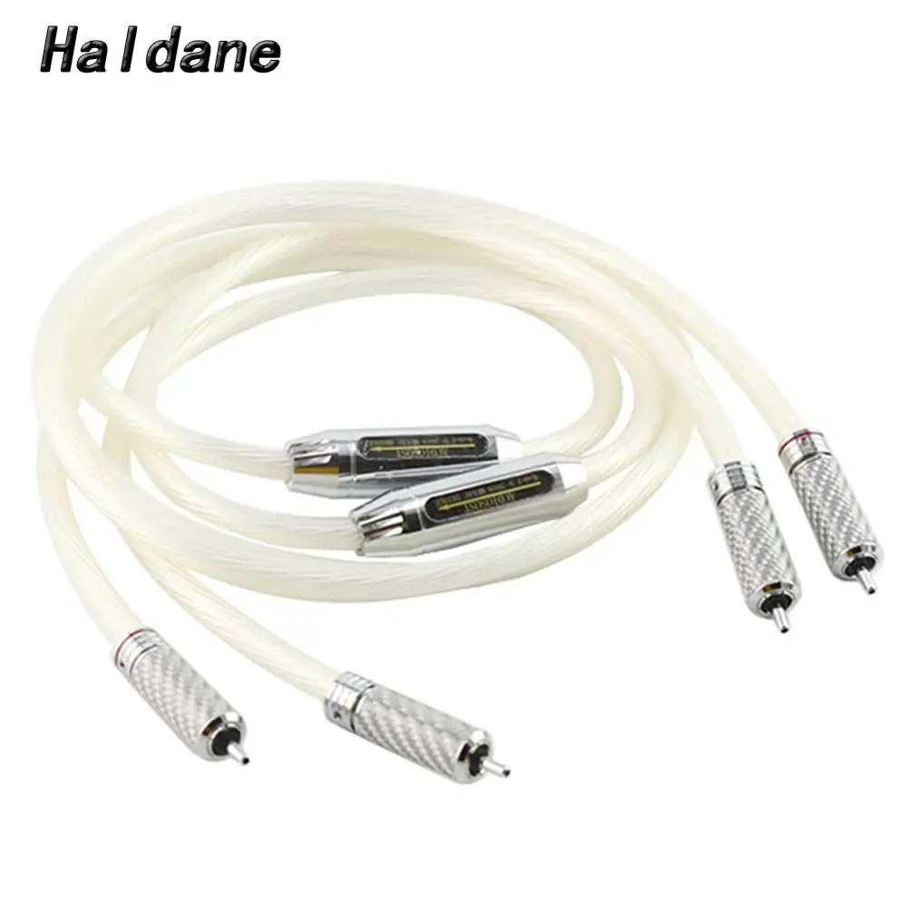 

Haldane Pair HIFI 7N OCC Silver Plated RCA Cable Hi-end Audio 2RCA to 2RCA Interconnect Cable for Amplifier CD DVD Player