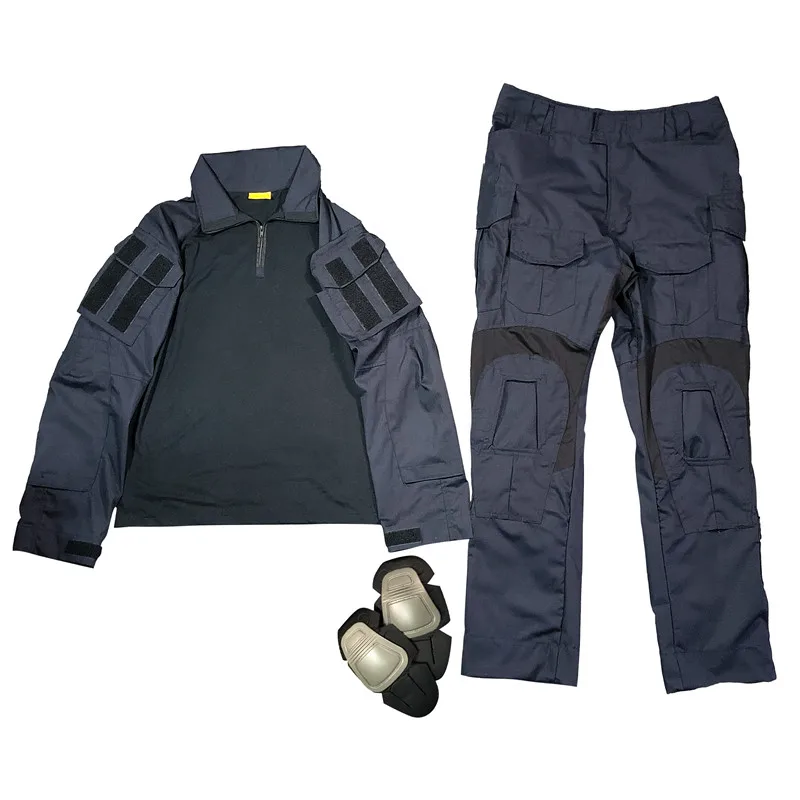 

Quick Dry Frog Suit, Black and Blue Mesh, Breathable, Elastic, Long Sleeve Trousers, Combat Suit, GEN3