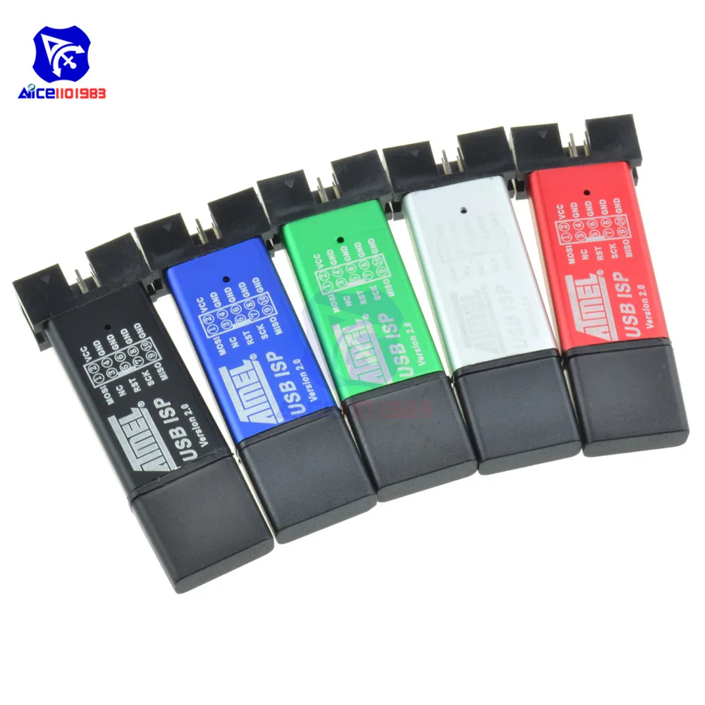 diymore USBASP USBISP ISP Programmer Downloader for Arduino 51 ATMEL AVR Support 64 Bit Win7 32Bit Win98 WinMe Win2000 WinXP