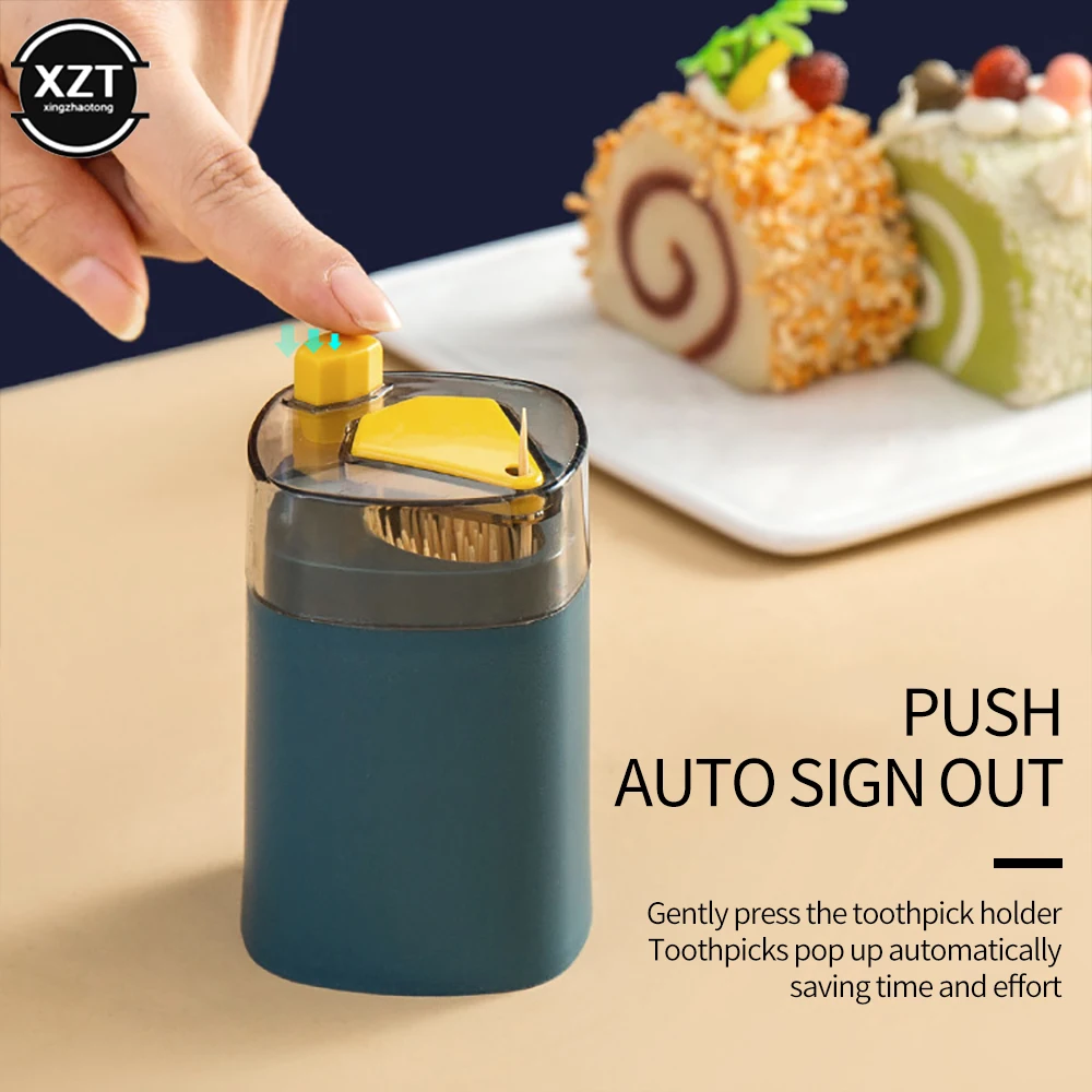 Clearance sales Automatic Toothpick Holder Box Portable PP Toothpick Container Toothpick Dispenser Toothpick Storage Box