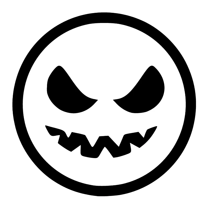 S51905 Various Sizes/Colors Car Stickers Vinyl Decal Angry Smile Motorcycle Decorative Accessories