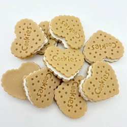 10Pcs Resin Simulation Mini Biscuit Flatback Cabochon Scrapbook Kawaii DIY Embellishments Accessories G45