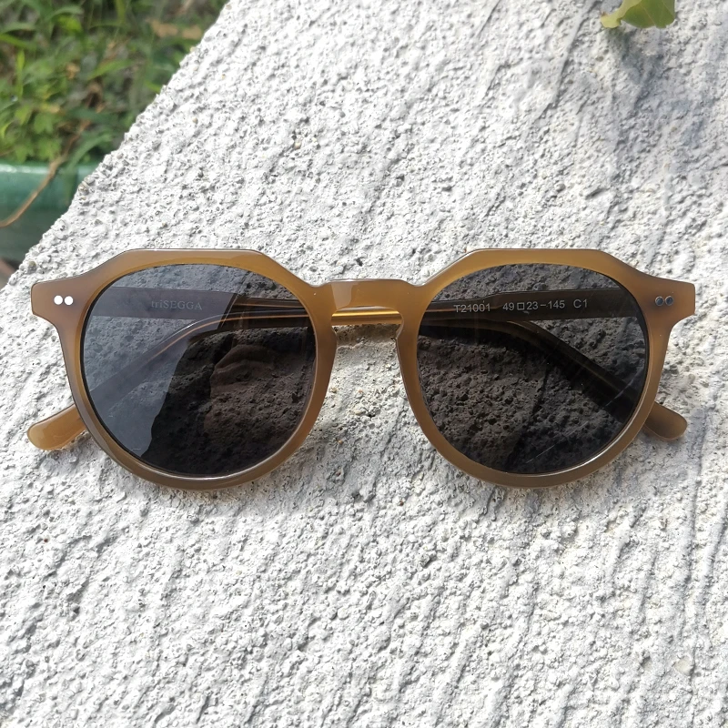 Retro Sunglass Acetate Brown 2022  Fashion for Women or Men Top Quality From Optical Manufactory Summer Beach Sunglasses Female