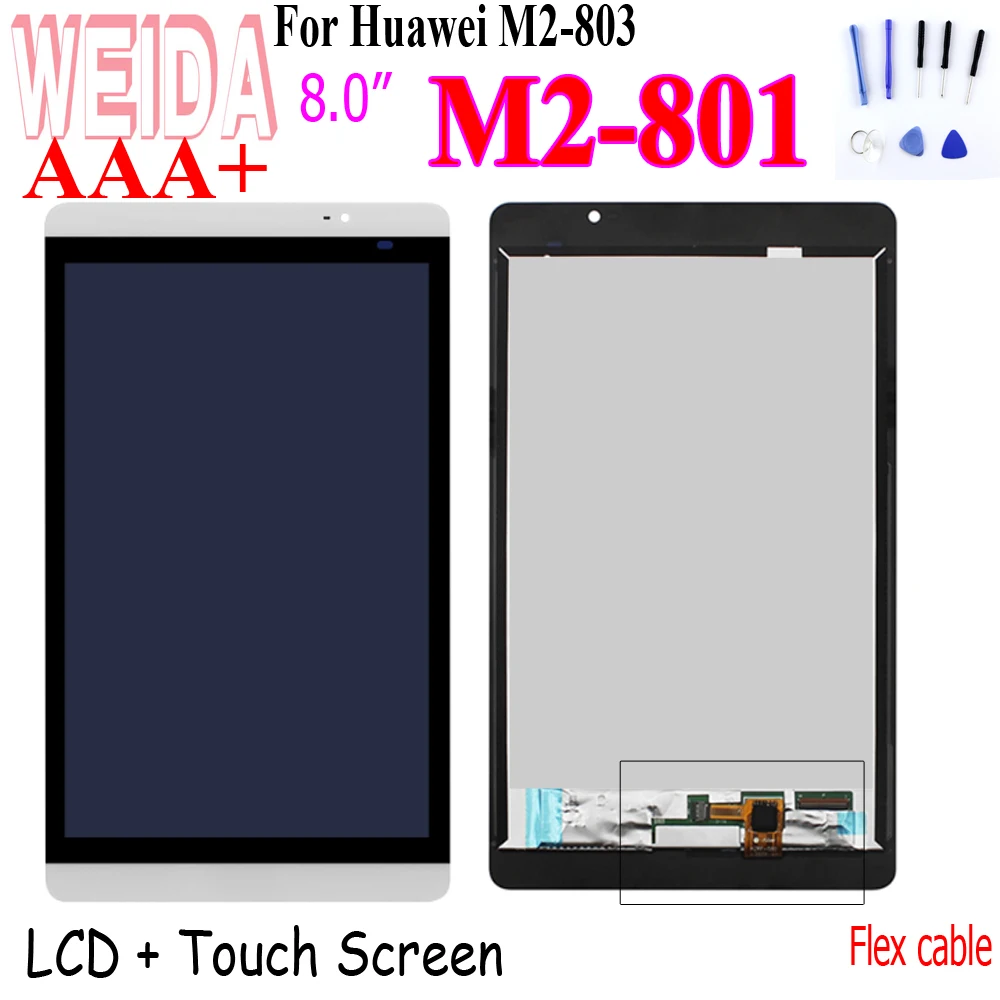 8.0'' For Huawei Mediapad M2 M2-801 M2-801L M2-802L M2-803L LCD Display Touch Screen Digitizer Assembly for Huawei M2-801 LCD