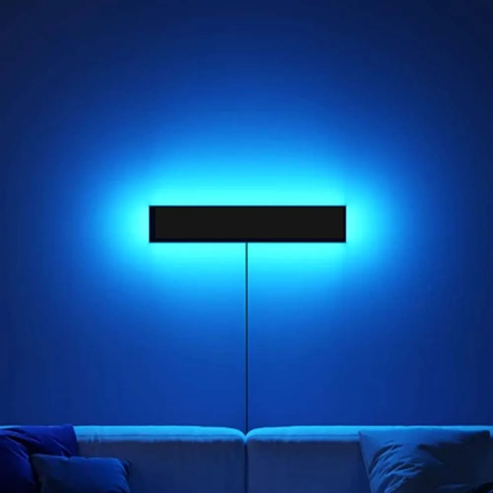 Modern LED RGB Remote Control Wall Lamp Indoor Aluminum Adjustable Atmosphere Wall Lighting for Bedroom Living Room Game Room