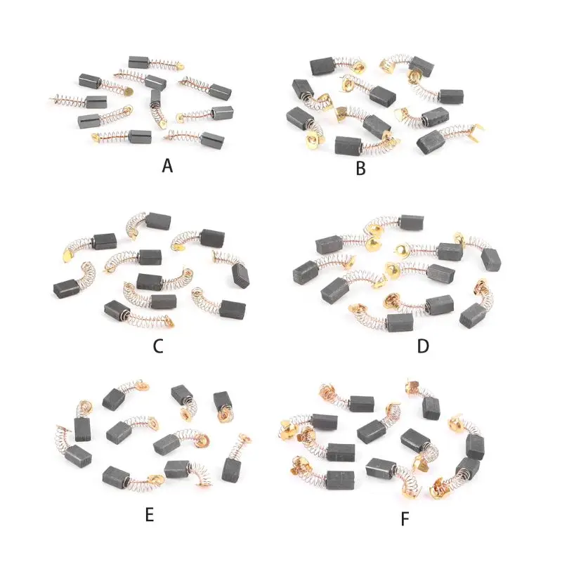 Sostituzione della spazzola della grafite della smerigliatrice angolo del martello elettrico della spazzola carbone utensile elettrico 10pcs varie dimensioni