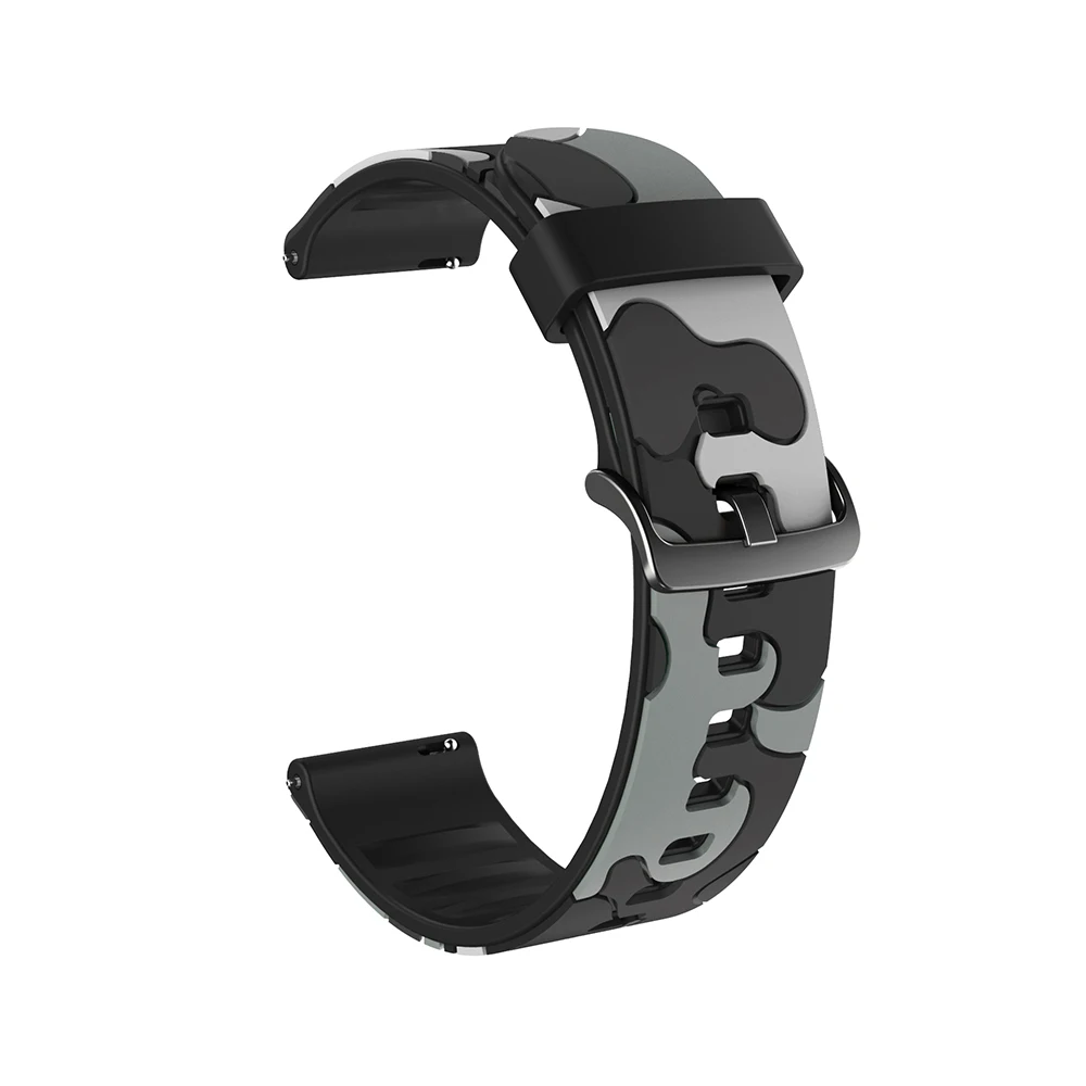 20mm Silicone Camouflage Strap For Huami Amazfit Bip 3 Bip S/U Pro Smart Watch Band for Garmin Venu SQ