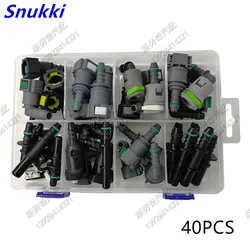 High quality  auto Fuel line Quick Connector Fuel pipe fitting  one set plastic fitting kit whole set total 40pcs for French car