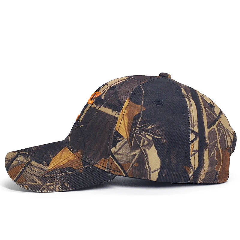 Outdoor Jungle Fishing Baseball Cap Hat Men Camouflage Hunting Hat Embroidered Fish Hook Casquette Bone Cotton Camo Dad Caps