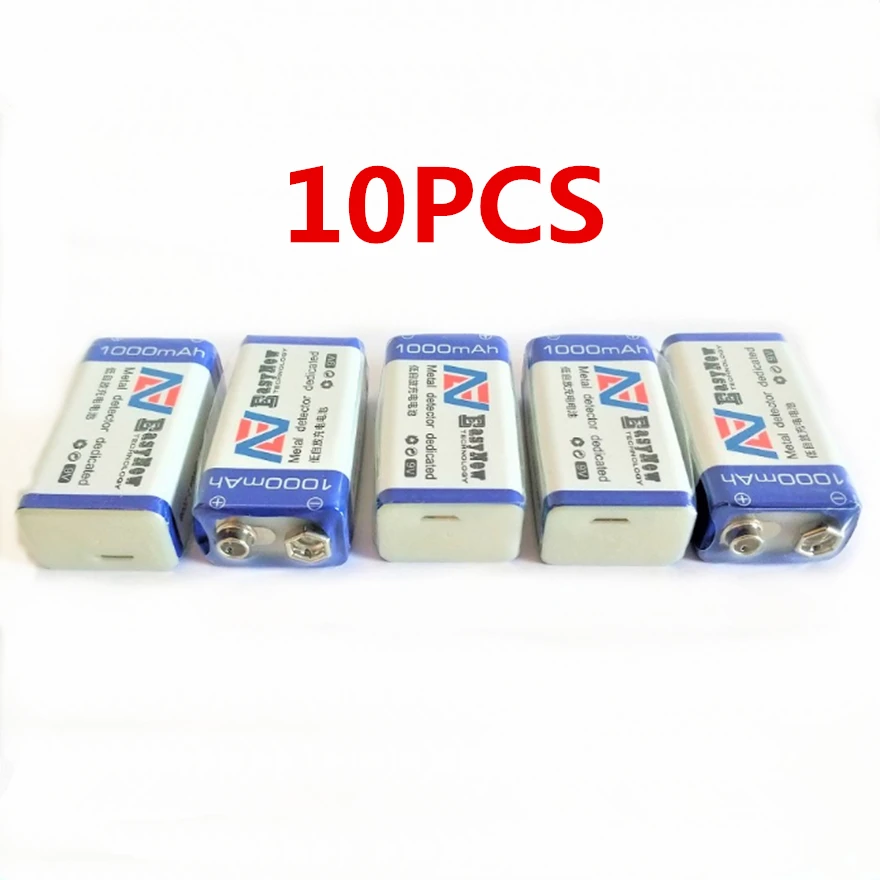 

10pcs/lot 1000mAh 9V rechargeable battery USB lithium ion rechargeable battery children's toy rechargeable battery free shipping