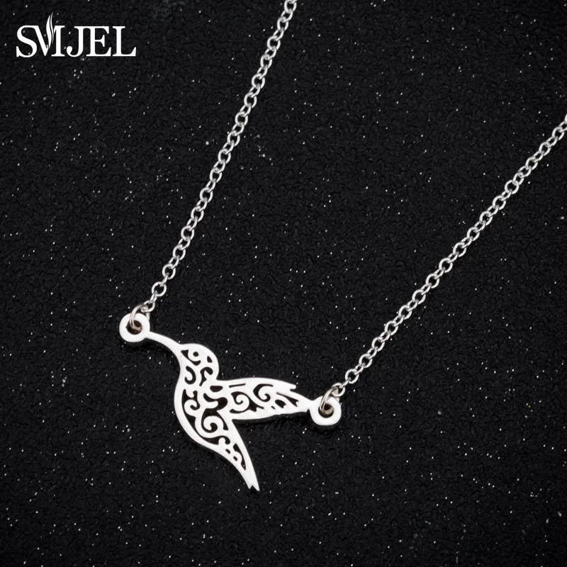 SMJEL Wild Dieren Ketting Roestvrij Staal Kolibrie Kettingen Leuke Eagle Phoenix Zwaluw Vogels Ketting Collares