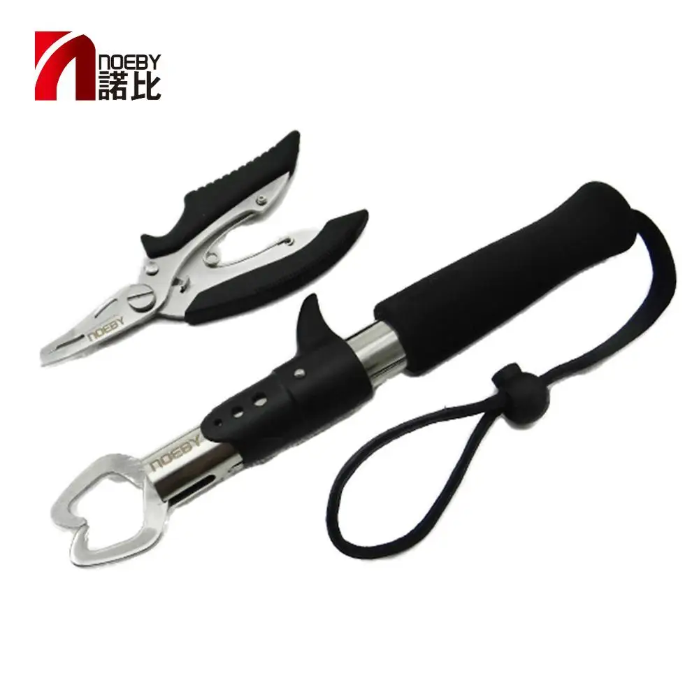 NOEBY Stainless Steel Fishing Grip and Pliers Fishing Cutting Pliers Fish Control Grip Gripper Lure Multifunctional Plier Hook