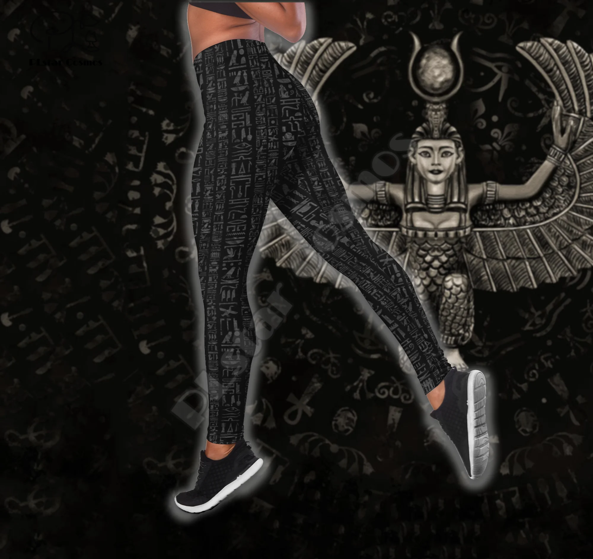 Plus récent Horus Pharaon Égyptien Anubis L\'egypte Ancienne Tatouage 3dprint Femmes Drôle Leggings Harajuku Sexy Leggings D\'entraînement Fitness A2