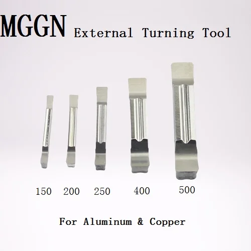 MGGN 150/200/250/400/500 Grooving Blade for Machining Cemented Carbide 1.5/2/2.5/4/5 mm  Grooving Tool for Aluminum 10PCS