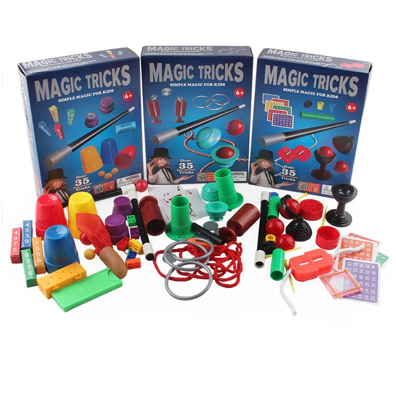 Puzzle Magic Kit Set Magic Tricks Fun Stage Close Up Magia Magician Mentalism Illusion Gimmick Prop Classic Toys Gift For Kids