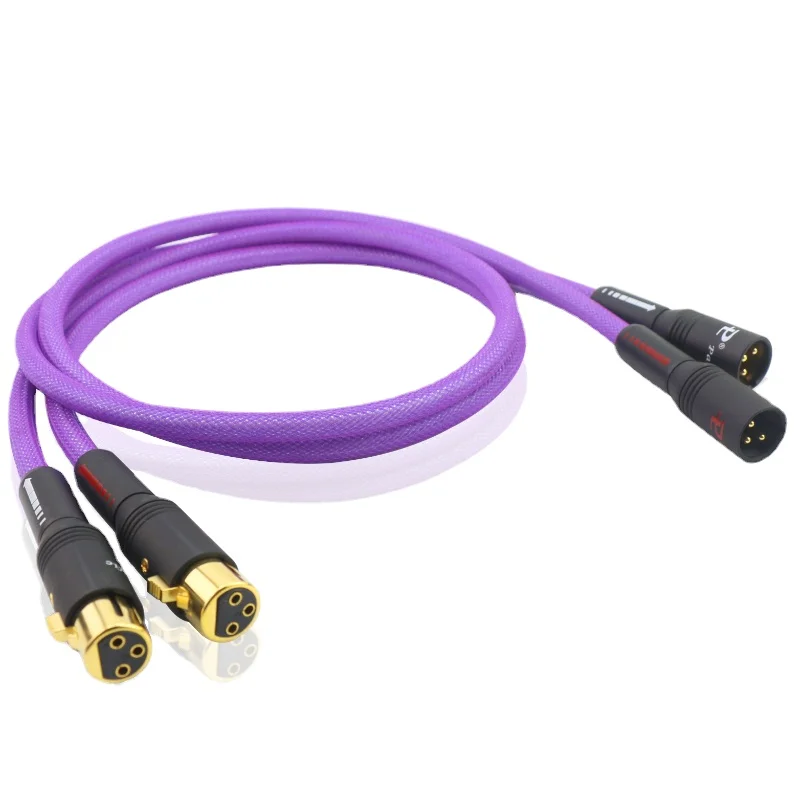 Pair QED Silver plated Hi-end XLR cable Balance audio connection cable sound balance cable