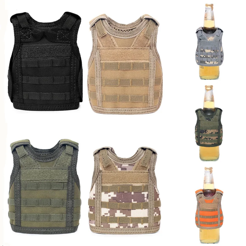 Molle Non-Slip Beer Bottle Vest, Personalized Bar Decoration, Special Gifts for Friends on Holidays, Canned Beer Mini Vest