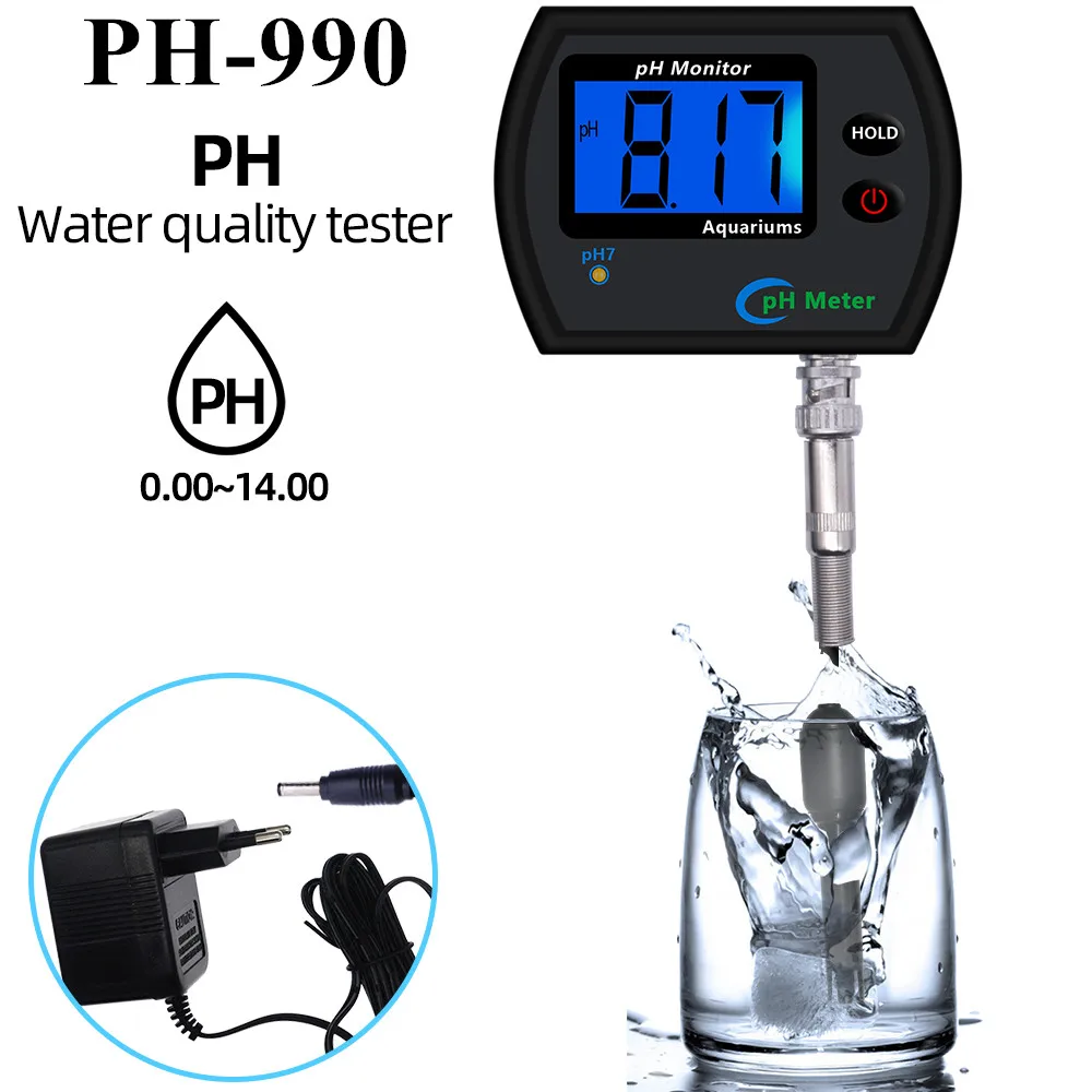 

PH-990 Multi-parameter Online pH Meter Water Quality Monitor Tester for Aquarium Acidometer with EU plug 30%off