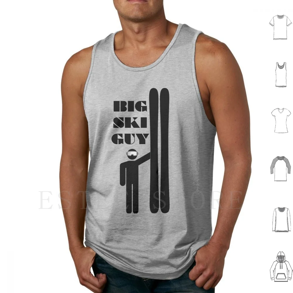 Big Ski Guy Tank Tops Vest Cotton Skiing Snowboarding Ice Skating Winter Cold Snow Okemo Killington Sunapee Vermont Jay Park
