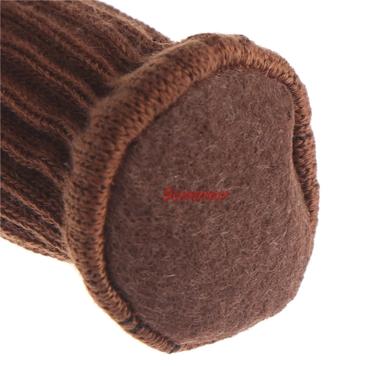 Calcetines de lana de punto para patas de silla, protección para el suelo, para mesa, muebles, funda para pies, rascador, 4 piezas