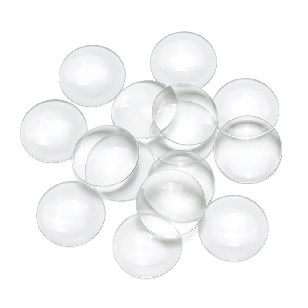 50/100/200pcs 6mm-50mm Half Round Dome Transparent Clear Glass Cabochons for Jewelry Making DIY Bracelet Necklace