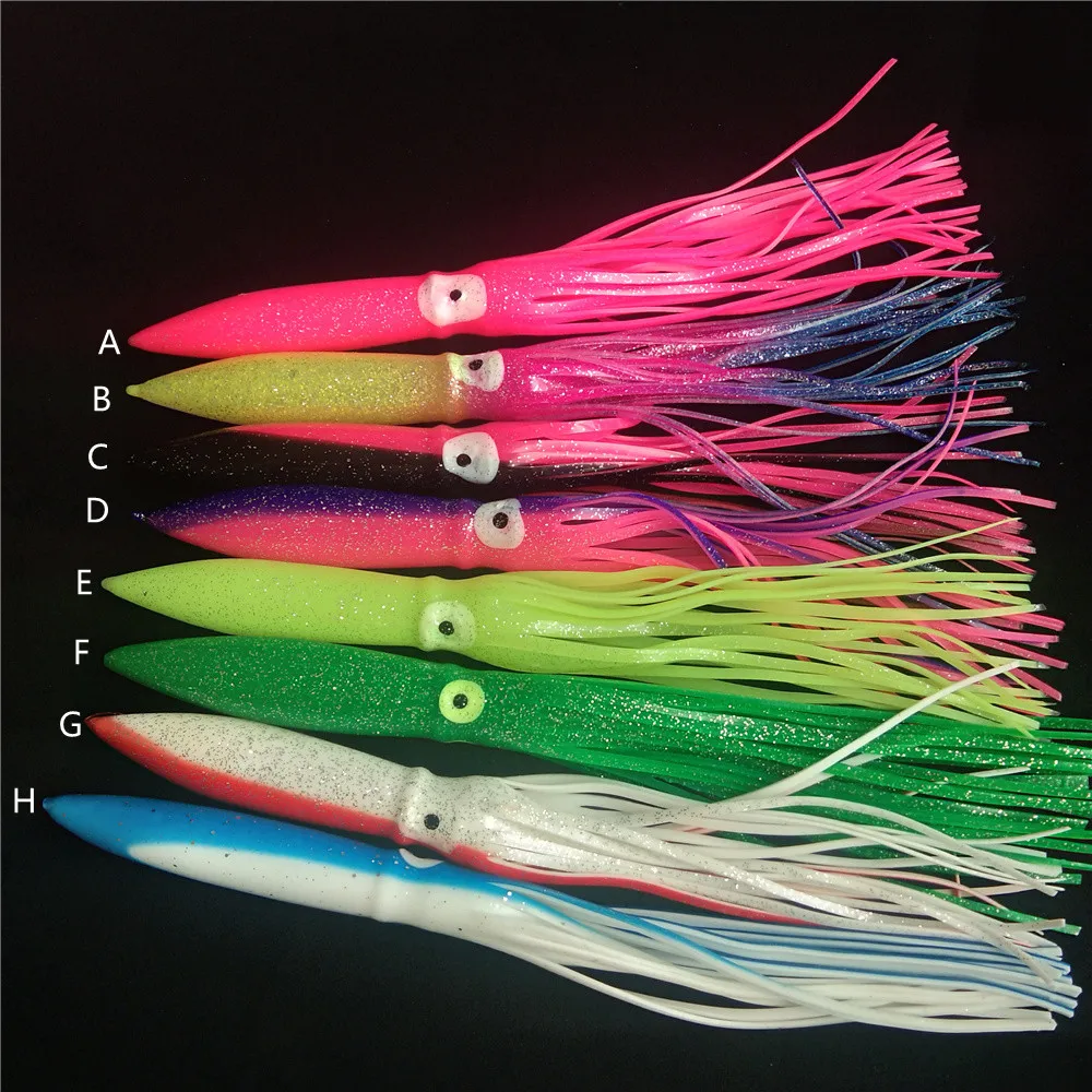 Swolfy 5pcs 30cm Octopus Soft Lure Squid Jigs Silicone Fishing Lure Sea Fishing Salt Water Skirt Free Shipping Fishing Tackle
