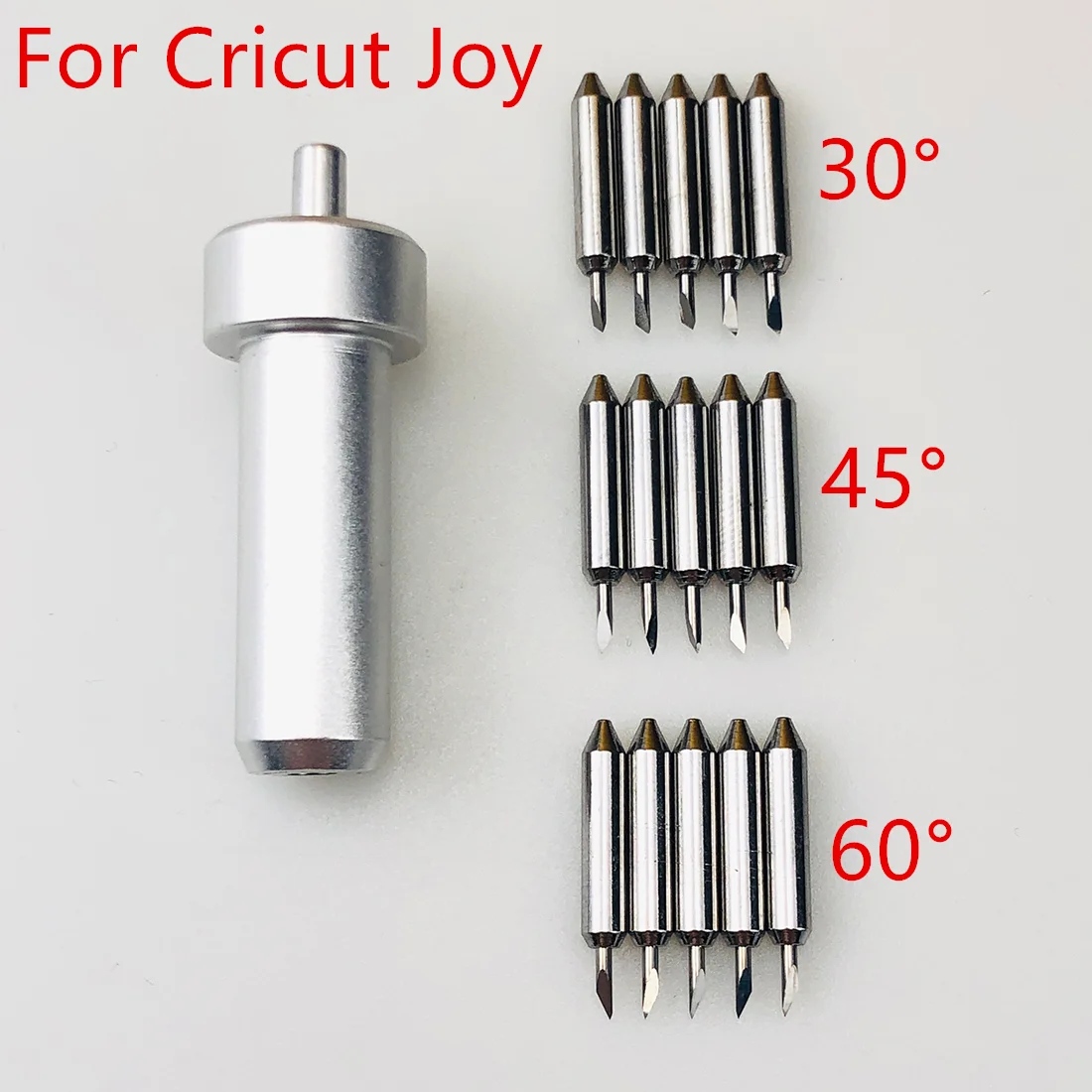 Cuchillas de corte de vinilo para Cricut Joy, plóter de 30/45/60 grados, cuchillo de película de corte de repuesto, fresado, soporte de hoja, 15