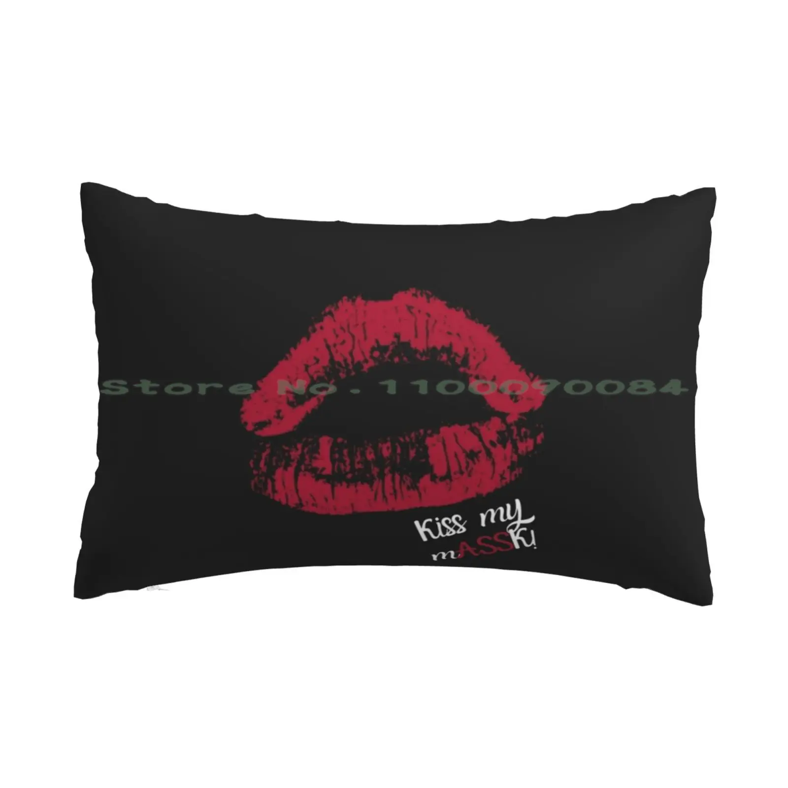 Kiss My Massk! Pillow Case 20x30 50*75 Sofa Bedroom Kiss Cover Mouth Safety Face Long Rectangle Pillowcover Home Outdoor